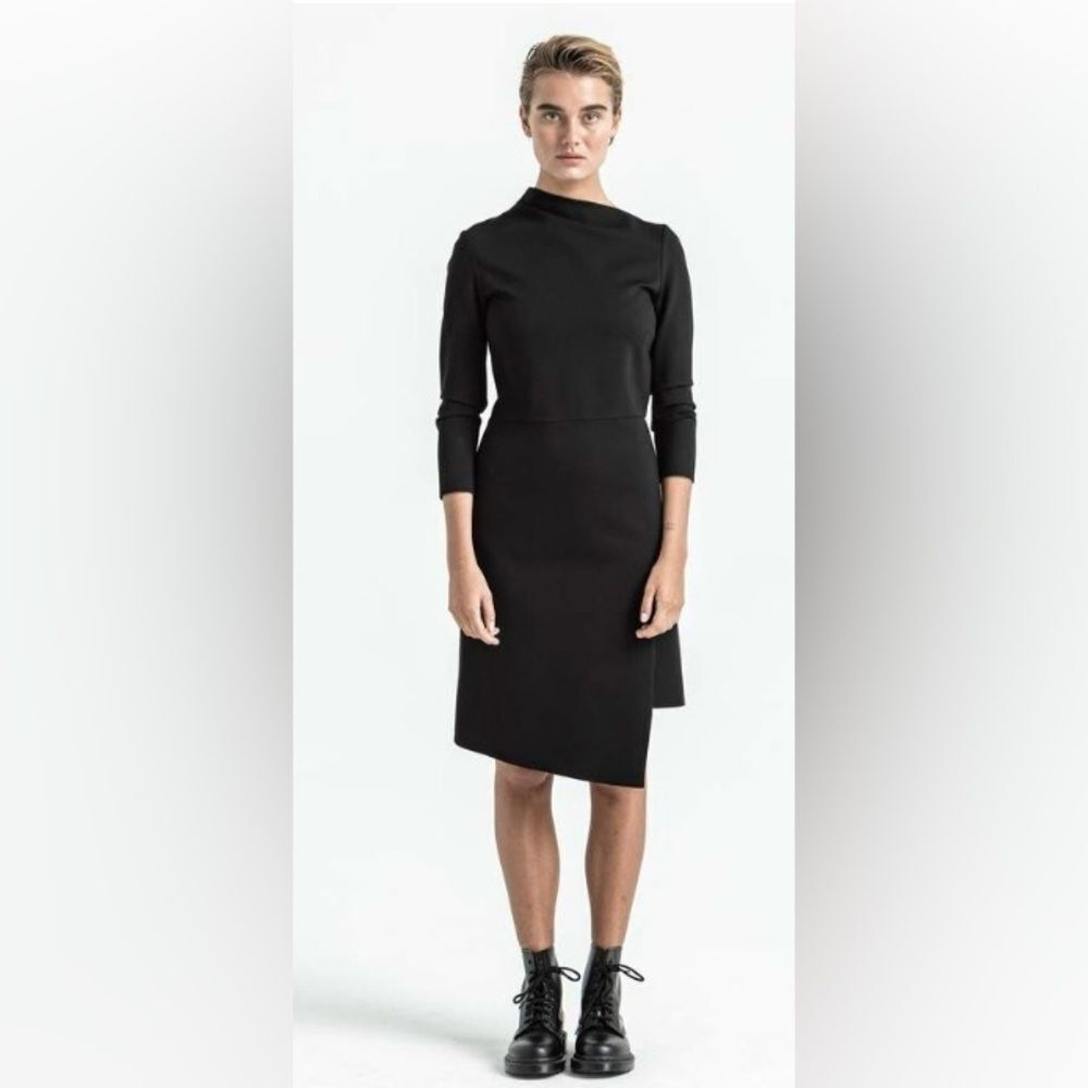 Dagmar asymmetrical little black dress, US2